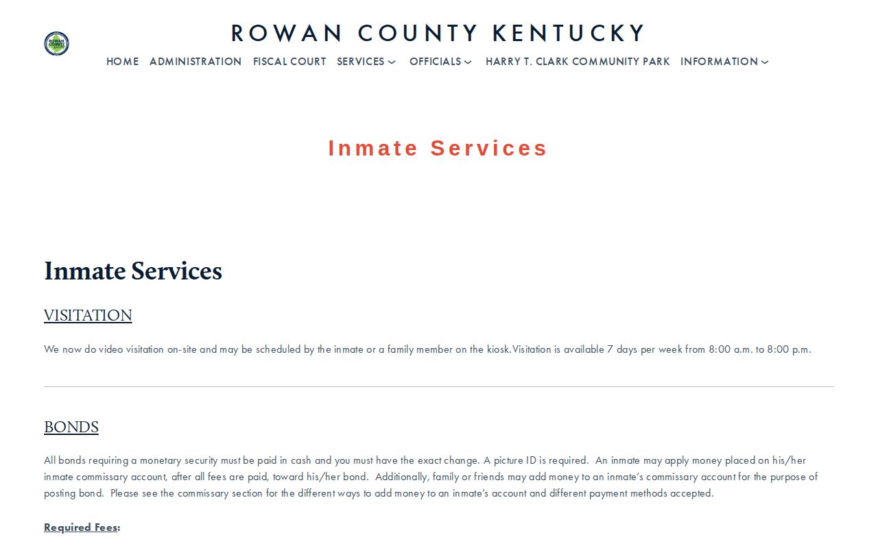 Rowan bond categories relevant to Elliott County 24-hour releases